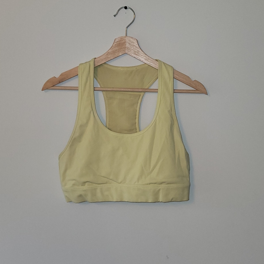 Fabletics Yellow Racerback Sports Bra
